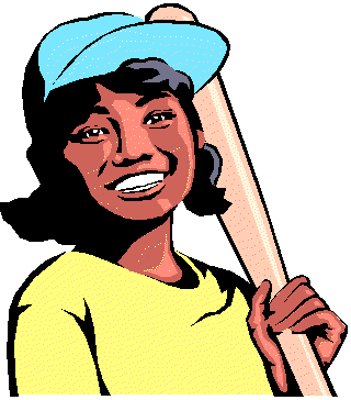 girl baseball player (5438 bytes)